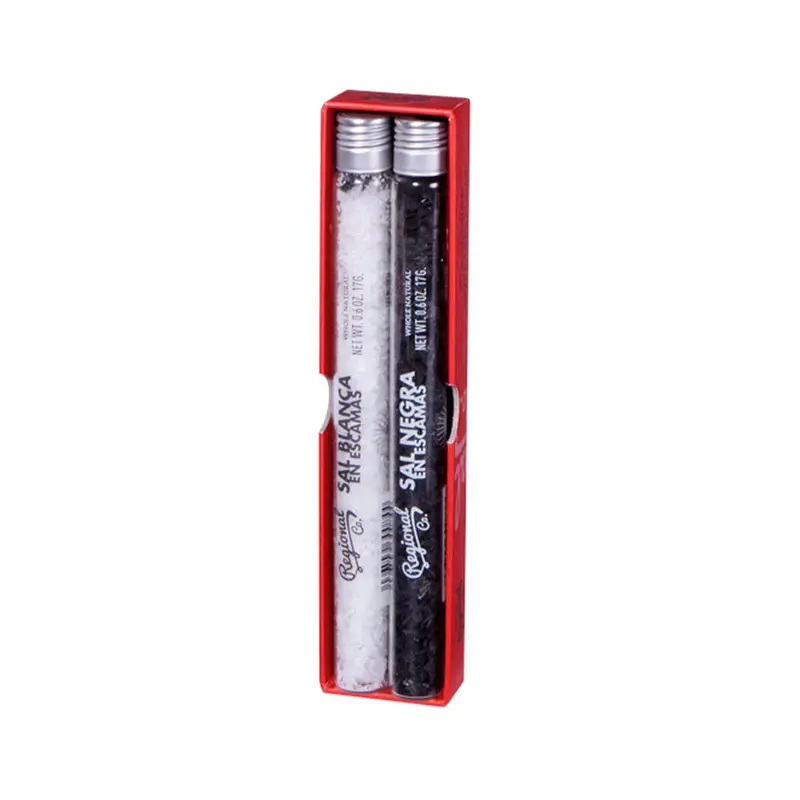 2 Tubos De Sal Escamas Y Sal Negra Tinta De Calamar Escamas En Gift Pack 34g