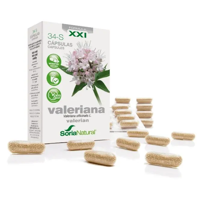 34-S VALERIANA 600 mg 30 Caps LIBERACION PROLONGAD