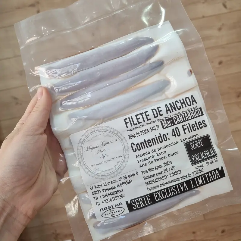40 Filetes Anchoas Cantábrico PREMIUM Millesime - Primavera - limpiadas a mano DLC 6 Meses