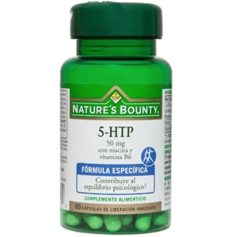 5HTP 50 mg CON NIACINA Y VIT B6 60 Caps