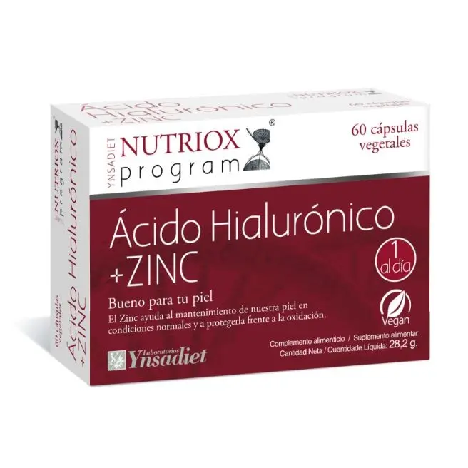 ACIDO HIALURONICO + ZINC 60 Vcaps NUTRIOX