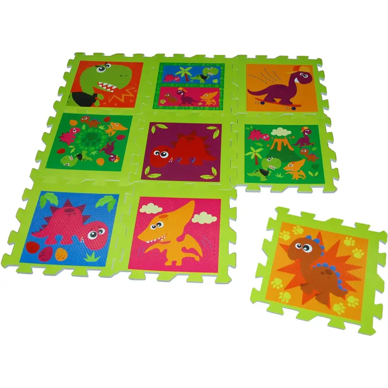 Alfombra Puzzle goma eva 9PZS c/bolsa CRAZY DINO