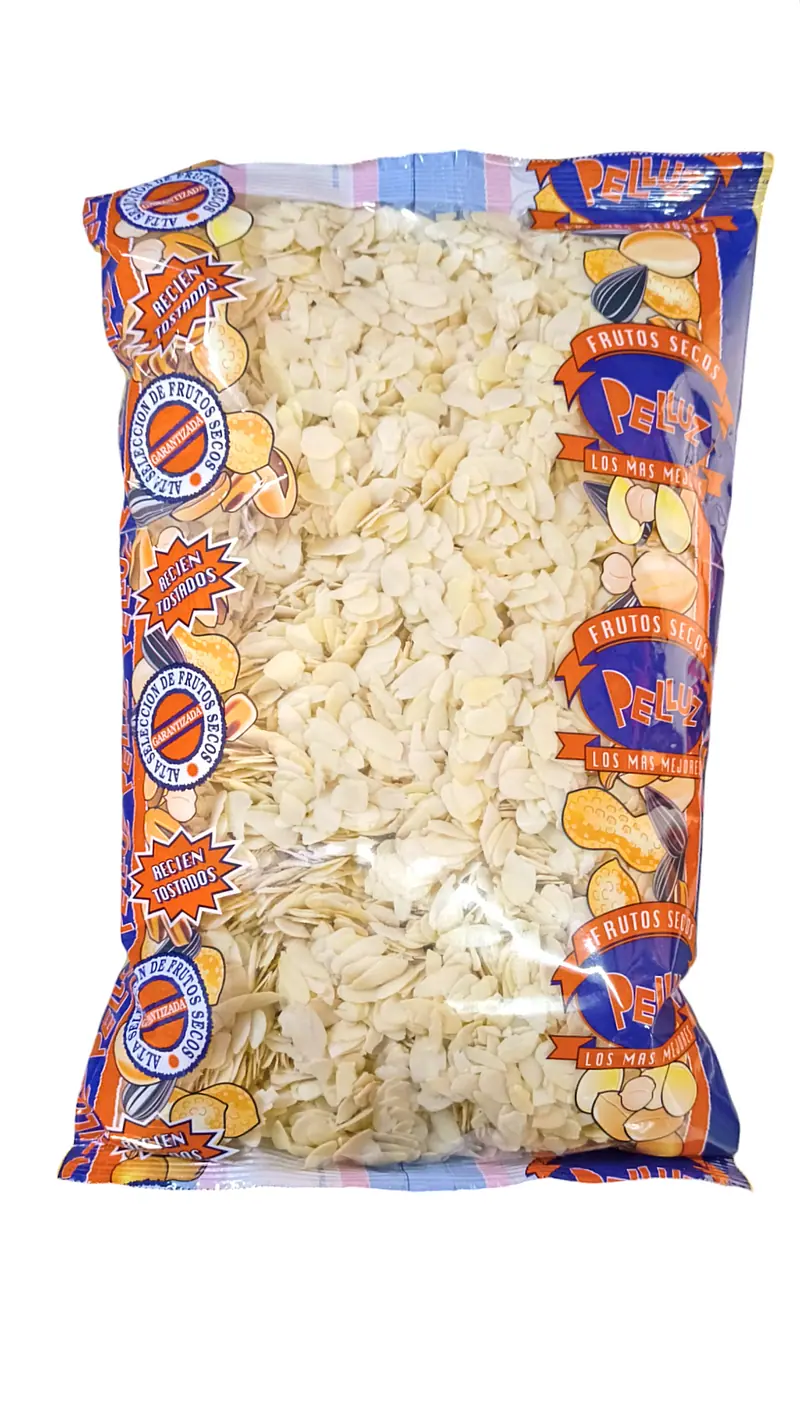 Almendra Laminada 1 Kg - De Origen Español - Calidad Premium - Marca Pelluz - Láminas de Almendra de Primera Categoría