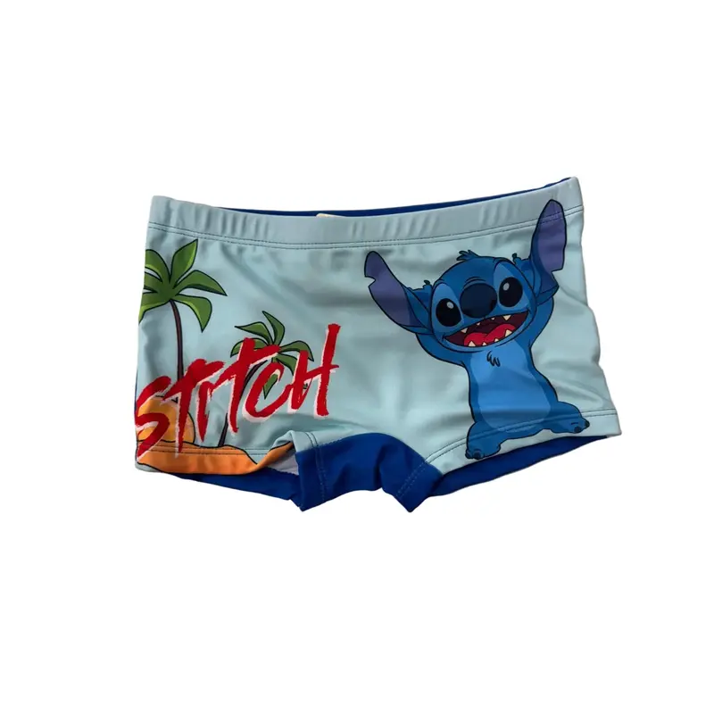 Bañador bóxer Stitch azul claro talla 3/4 años