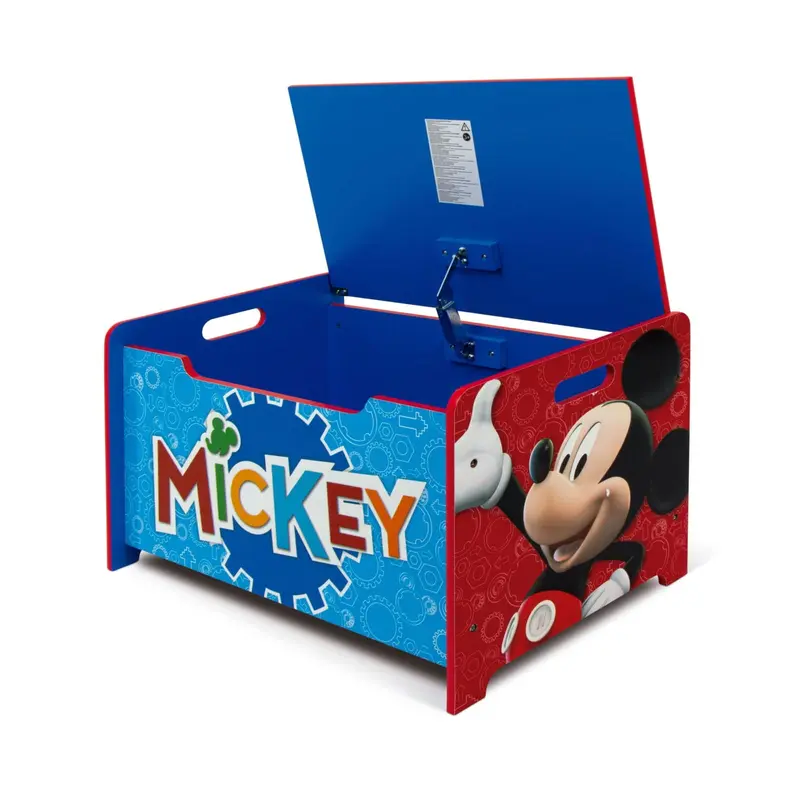 Banco baul juguetero infantil para juguetes de Mickey Disney - Almacenaje de Juguetes
