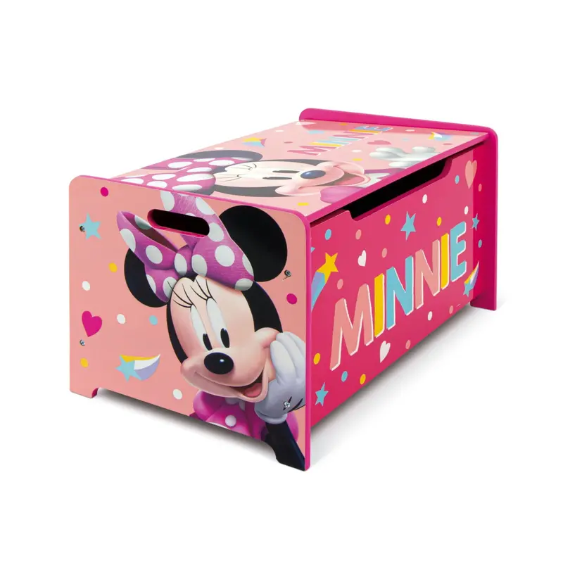 Banco baul juguetero infantil para juguetes de Minnie Mouse - Almacenaje de Juguetes
