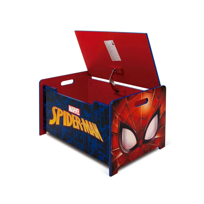 Banco baul juguetero infantil para juguetes de Spiderman - Almacenaje de Juguetes