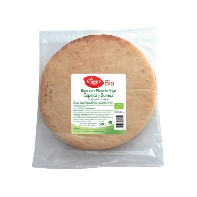BASES DE TRIGO ESPELTA INTEGRAL Y QUINOA P/ PIZZA