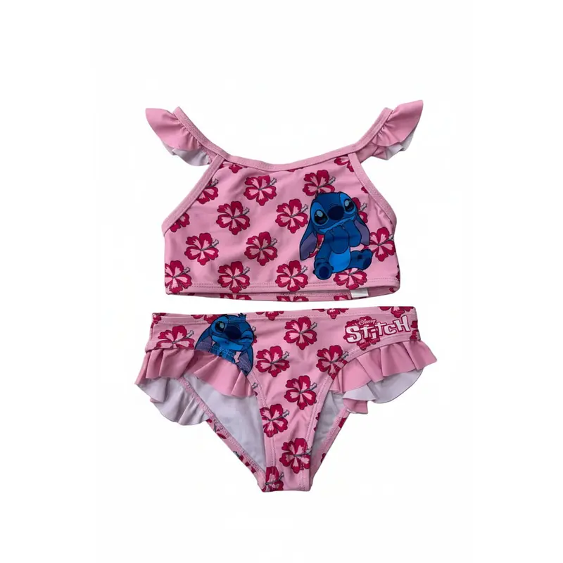 Bikini Stitch rosa tirantes talla 5/6 años infantil