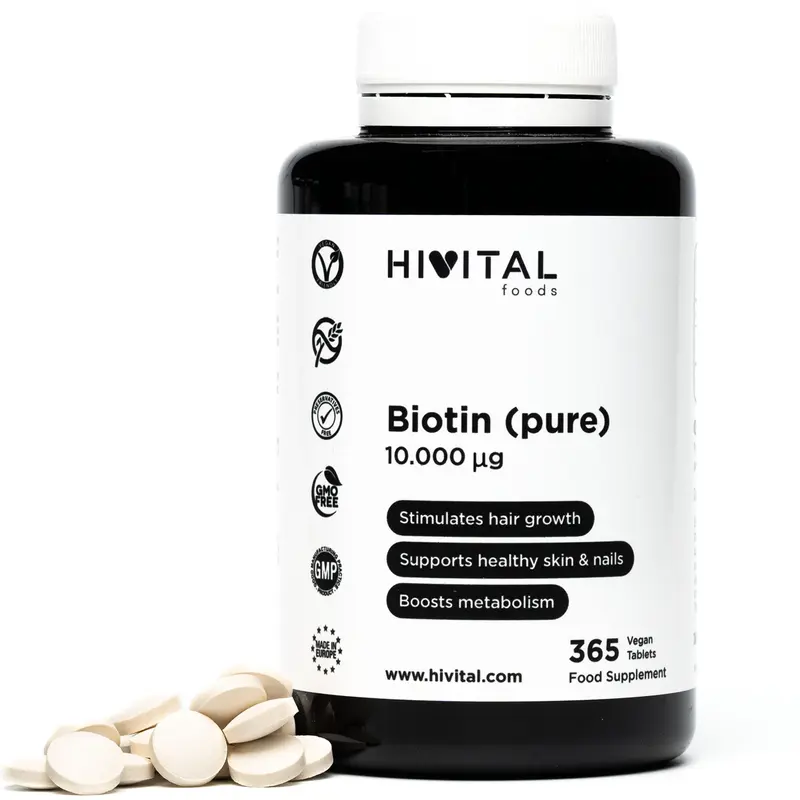 Biotina Pura 10,000 mcg