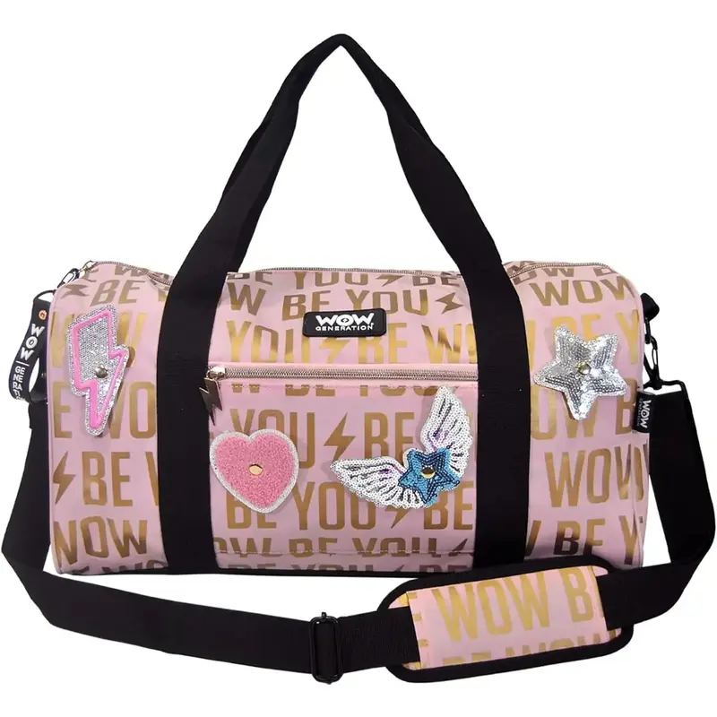 Bolsa deportivo WOW GENERATION 22x22x43CM con 4 parches decorativos