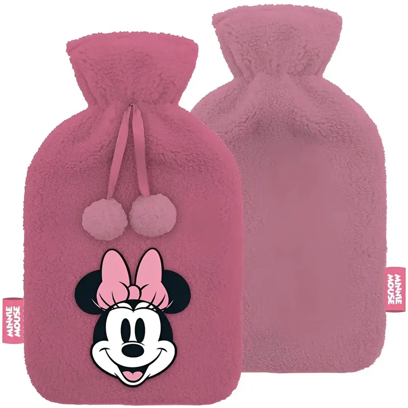 Botella de agua caliente bordada Minnie Mouse 1,5 litros