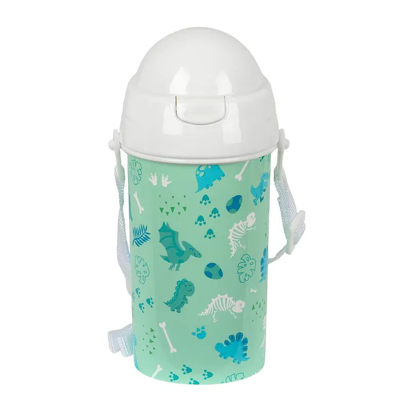 Botella infantil con pajita 500ml DINO niño niña