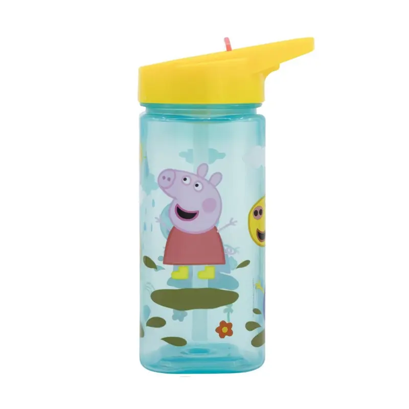 Botella square 510ml Peppa Pig con pajita