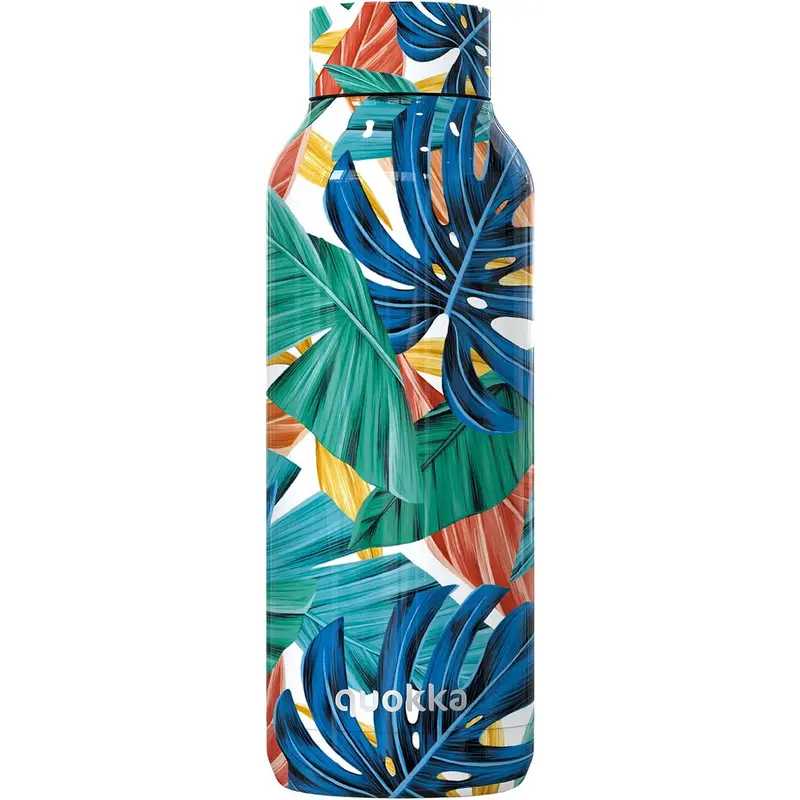 Botella térmica QUOKKA COLOR JUNGLE 630ML acero inoxidable boca ancha