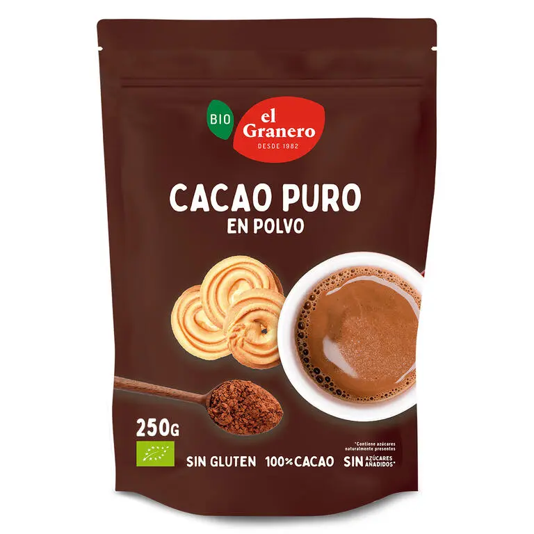 Cacao en polvo BIO ecológico 250 g| Antioxidante natural, energía y placer saludable