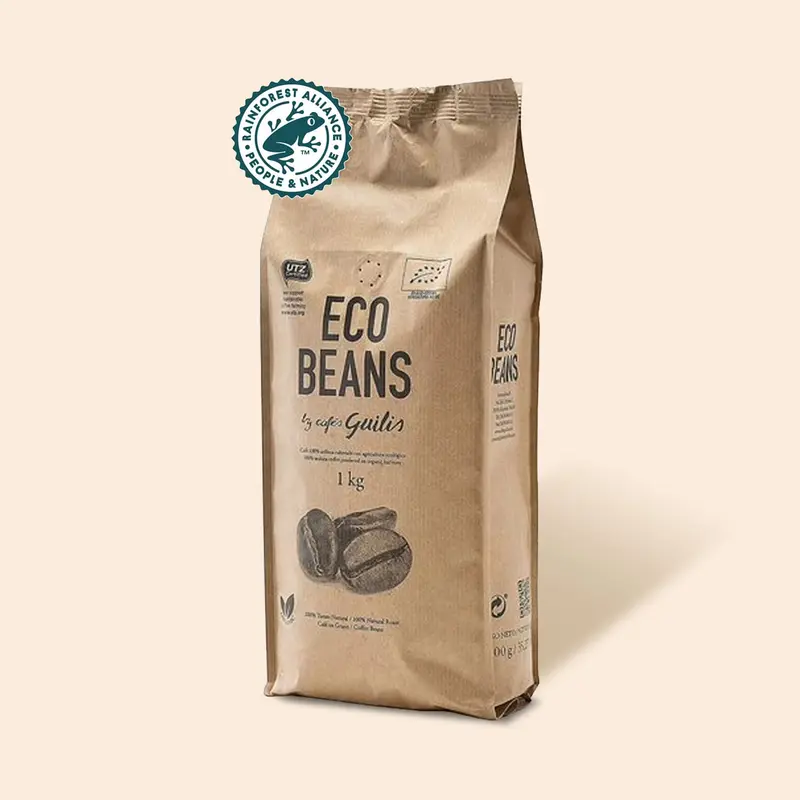 Café Blend Orgánico Natural Eco Beans Rainforest Alliance 1 kg grano
