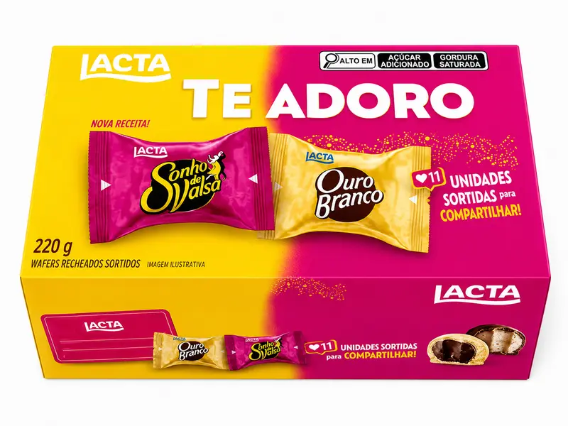 Caixa De Bombom Mix Ouro Branco E Sonho de Valsa 220g.
