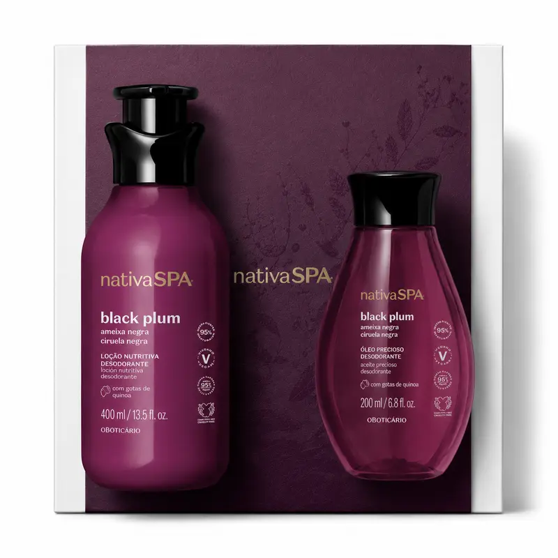 Caixa Nativa Spa ameixa negra. Oboticario