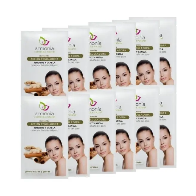 CAJA 12 MASCARILLAS PURIFICADORA JENGIBRE Y CANELA