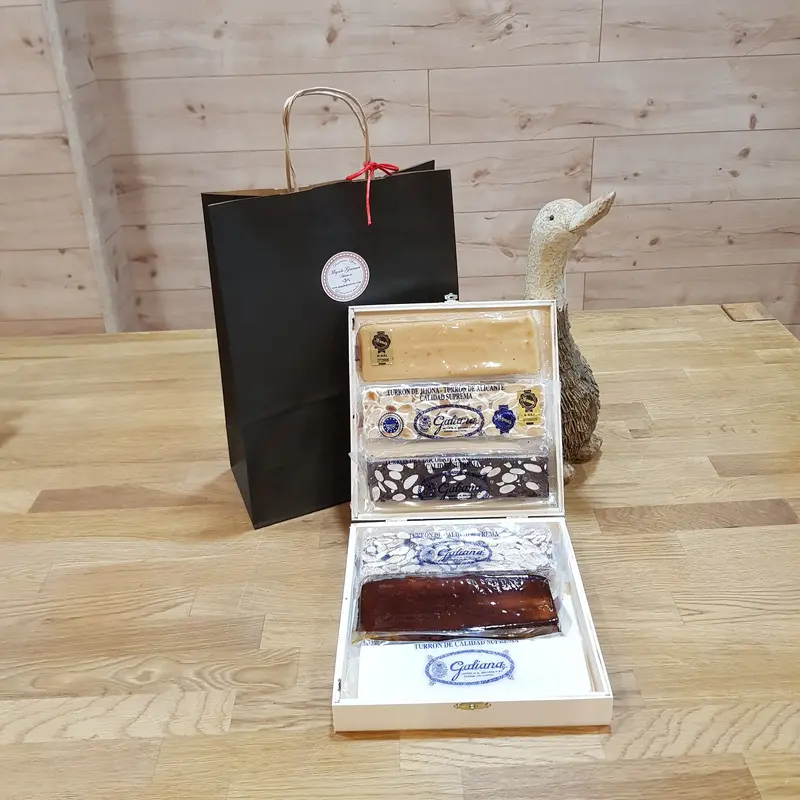 Caja regalo degustación de turrones artesanos Galiana - 6 sabores