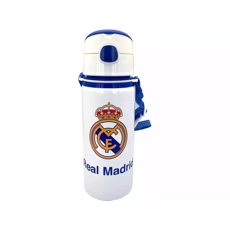 Cantimplora botella de agua 600ml de aluminio con asa Real Madrid