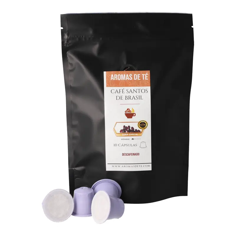 Cápsulas de Café Brasil Santos Descafeinado compatibles con Nespresso