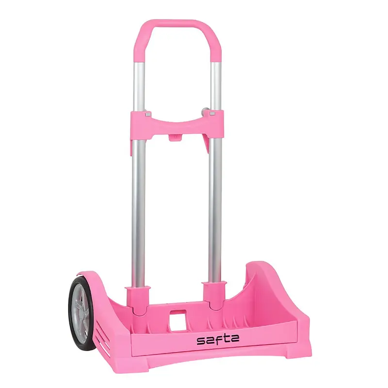 Carro portamochila Evolution rosa claro para mochilas de hasta 32x18x44cm