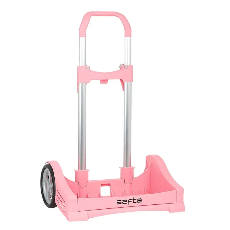 Carro portamochila Evolution rosa palo para mochilas de hasta 32x18x44cm