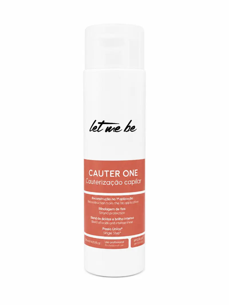 Cauter On Cauterização Capilar. Rescontrução na 1° Aplicação. Blindagem do Fio. Elimina frizz e Brilho intenso. Let Me Be 120ml.