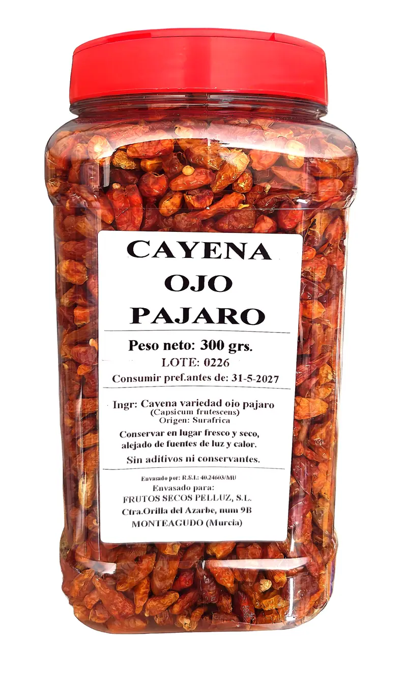 Cayena Ojo Pájaro 300 gr - origen España