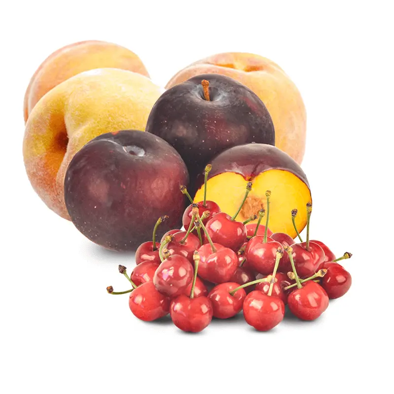 Cesta Cerezas, Melocotones y Ciruelas