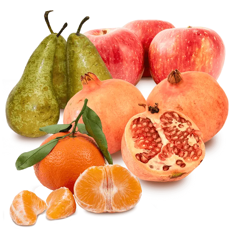 Cesta Mandarina, Pera, Manzana y Granada