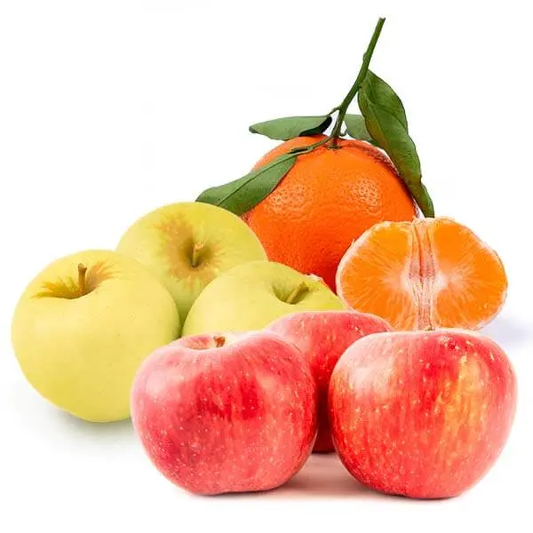 Cesta Mandarinas, Manzanas Golden y Manzanas Fuji