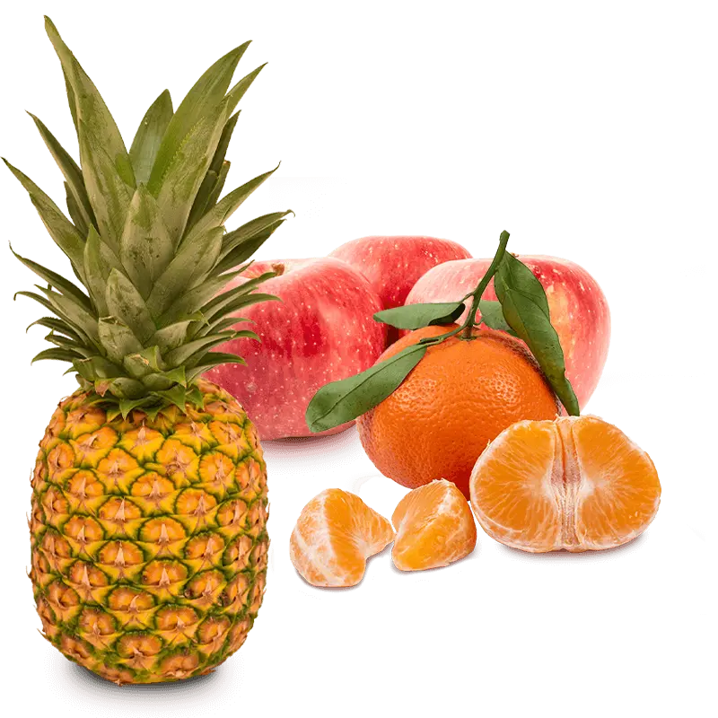 Cesta Mandarinas, Piña y Manzanas