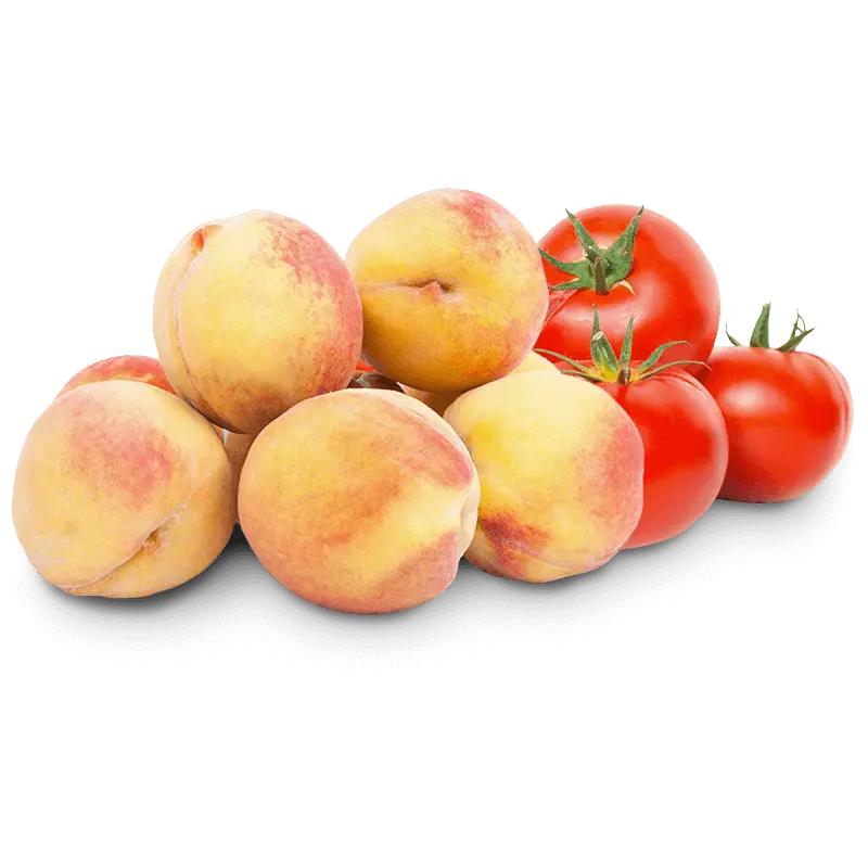 Cesta Melocotones y Tomate Valenciano