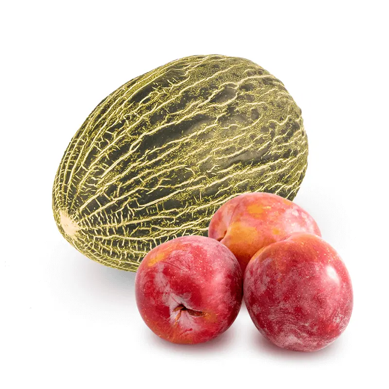 Cesta Melón y Ciruelas
