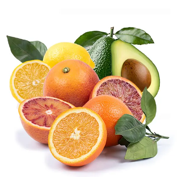 Cesta Naranjas de Zumo, Sanguinas, Limones y Aguacates