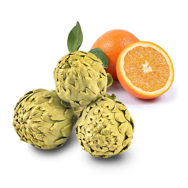 Cesta Naranjas de Zumo y Alcachofas