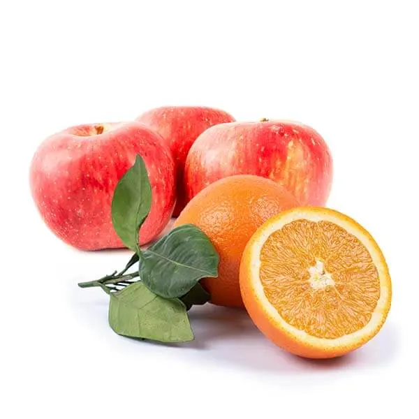 Cesta Naranjas de Zumo y Manzanas
