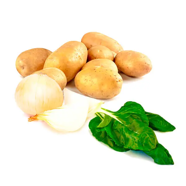 Cesta Patatas, Cebollas y Acelgas
