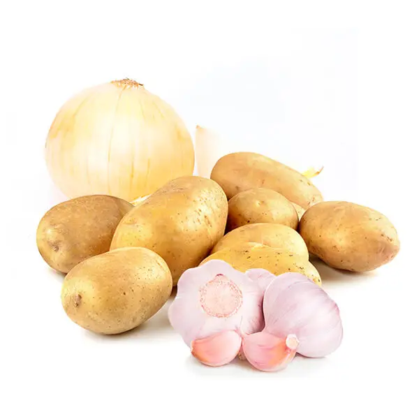 Cesta Patatas, Cebollas y Ajo