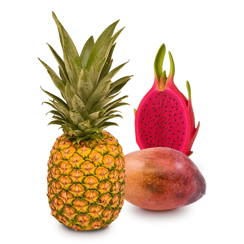Cesta Piña, Mangos y Pitahaya