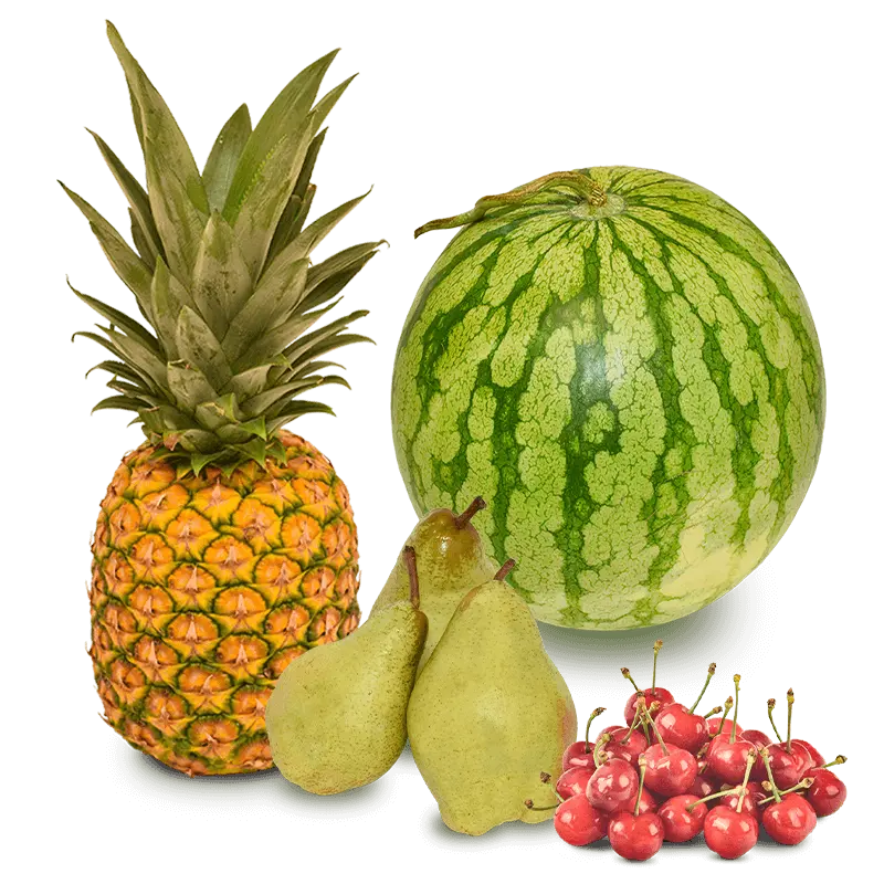 Cesta Sandía, Piña, Peras y Cerezas
