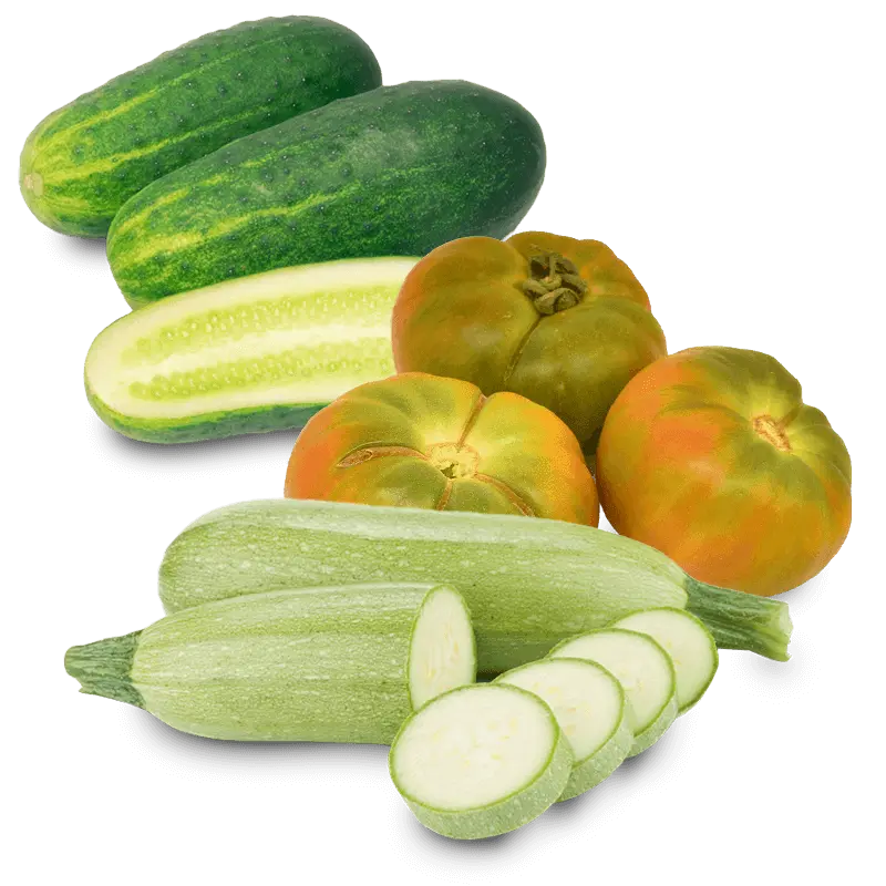Cesta Tomate, Pepinos y Calabacín