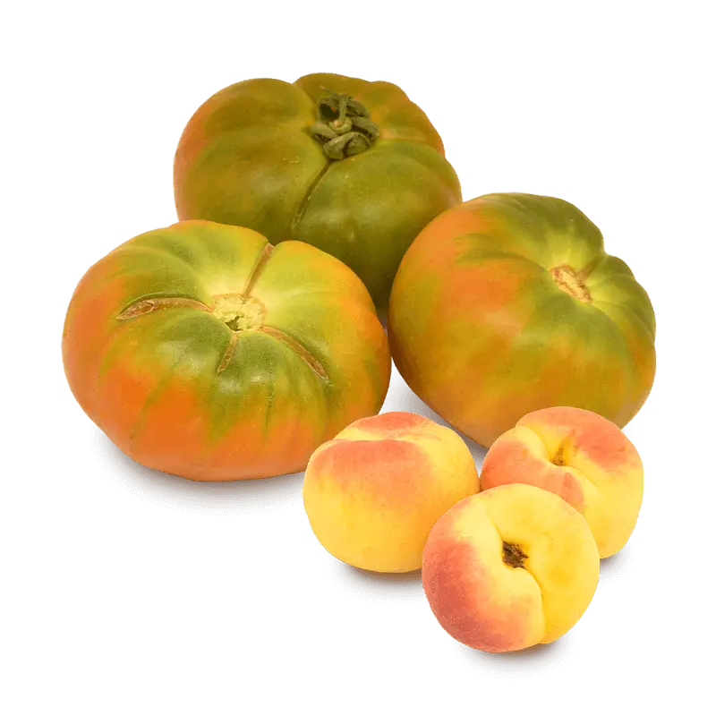 Cesta Tomate Valenciano y Albaricoques
