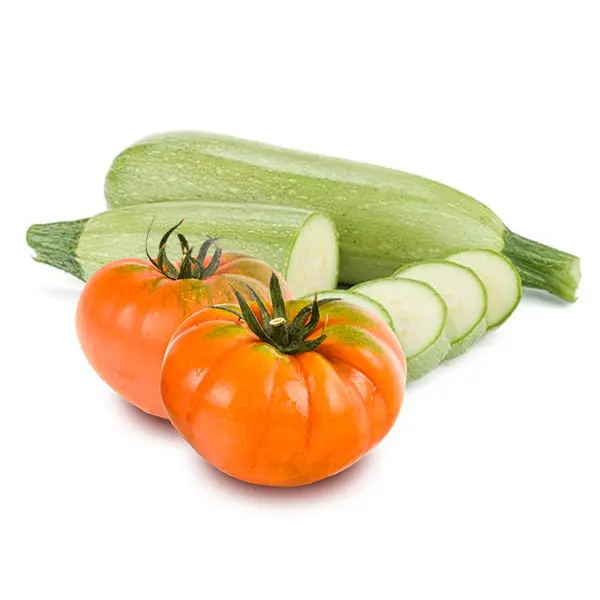 Cesta Tomate Valenciano y Calabacines