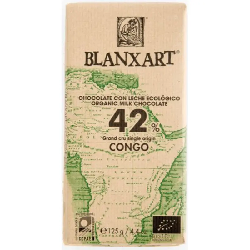 CHOCOLATE CON LECHE CONGO 42% 125 gr