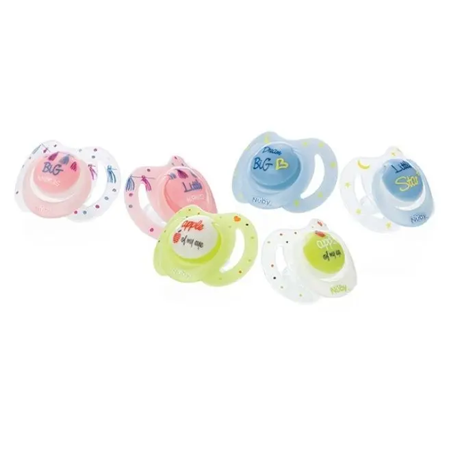 CHUPETE OVAL QUE BRILLO OSCURIDAD VERDE 2P 0-6M