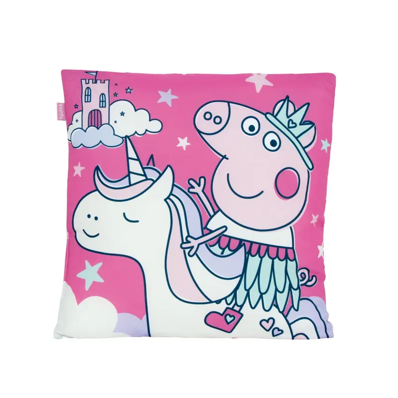 Cojín 40x40cm para cama y sofá PEPPA PIG